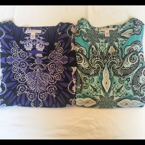 Bundle of 2 “JM Collection” Flutter Sleeve tops